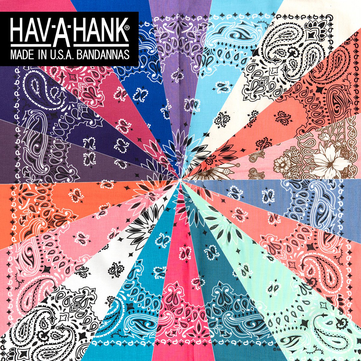 楽天市場】【HAV-A-HANK ハバハンク】 バンダナ ペイズリー 老舗