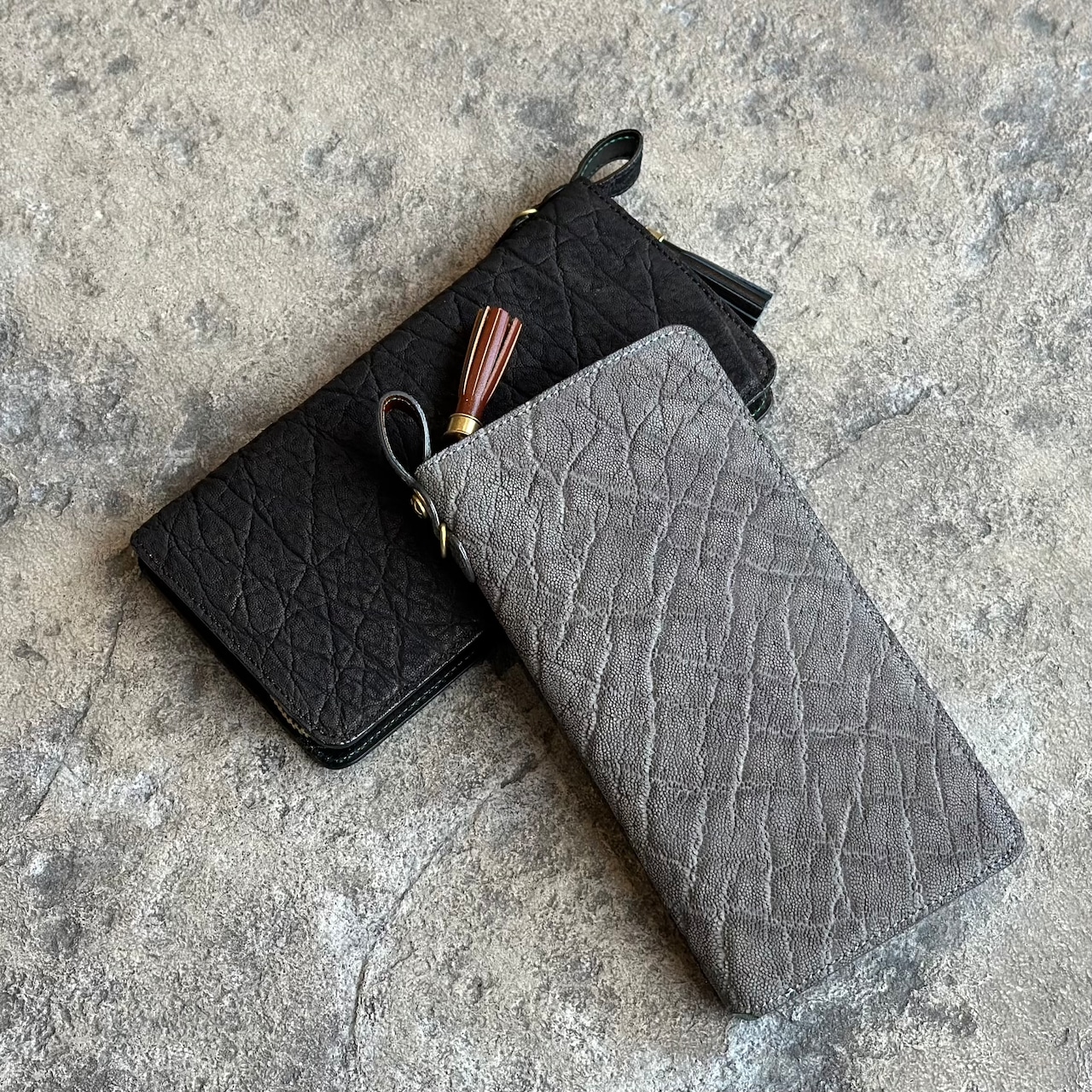 【KC,s】ケーシーズ ウォレット ラウンドジップ エレファント KRW101 長財布 ロングウォレット 象革 革財布 レザーウォレット メンズ レディース レザー 本革 日本製 ブランド アメカジ レザーウォレット 高級 ラウンドファスナー 限定カラー 大容量 カード収納 おしゃれ｜KC.s Trading Post