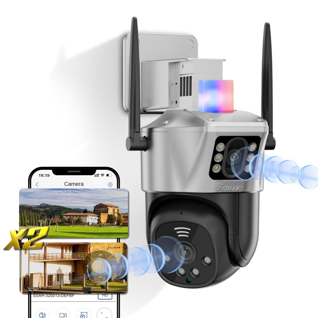 Ctronics 防犯カメラ 500万画素 30倍光学ズーム監視wifi音声通話 楽天市場】Ctronics 【防犯 カメラ 監視カメラ 屋外 500万画素