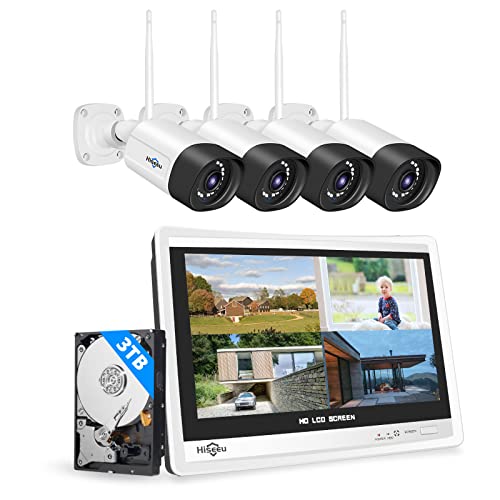 500万 高画素 夜間カラー 金属製 防犯カメラ 屋外 ワイヤレス 3TB