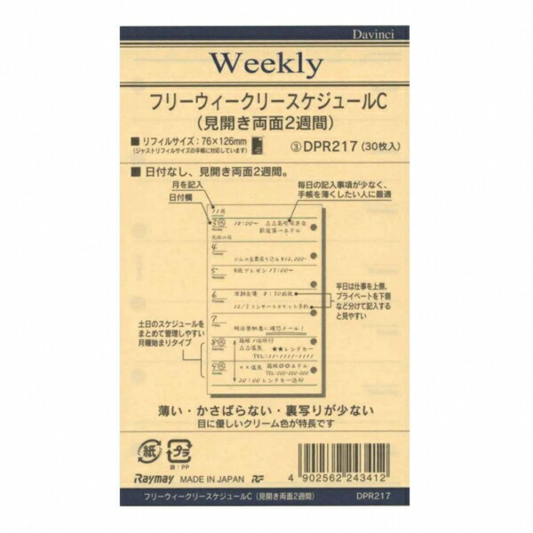 楽天市場】レイメイ藤井 ダ・ヴィンチ ミニ6サイズ システム手帳リフィル チェックリスト DPR211【あす楽対応】 : 文具・文房具のKDM  楽天市場支店