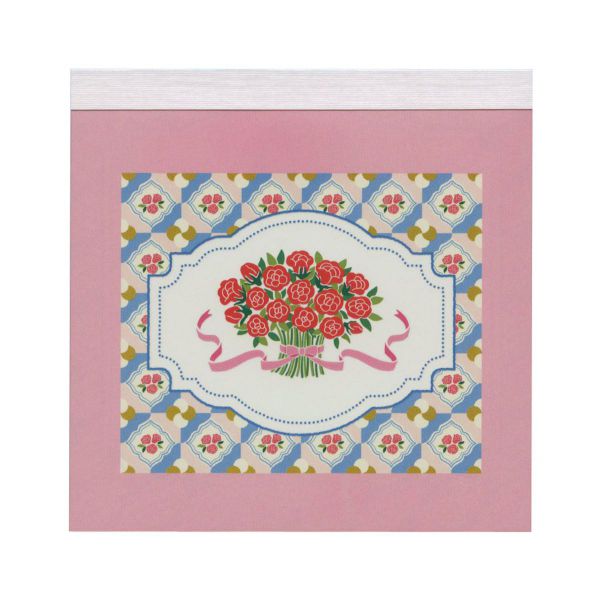 hydrangea 国内作家 バラメモ スクエアメモ 両面メモ ハート ピンク