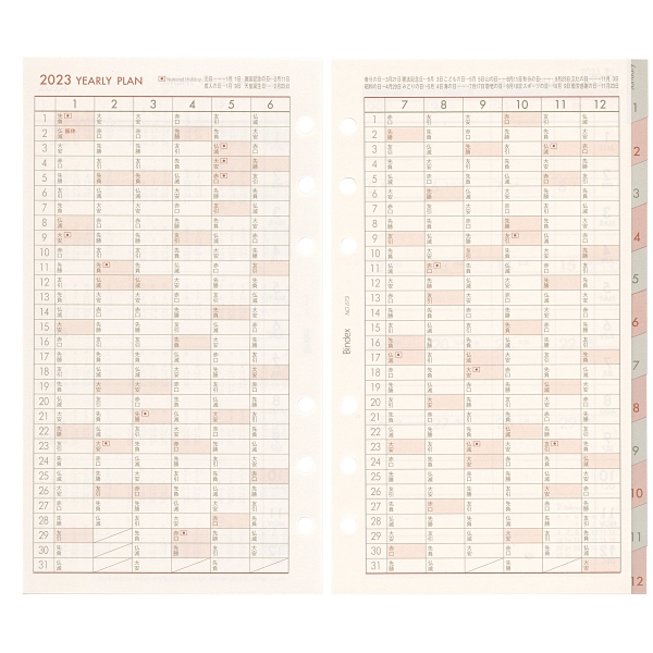 好評 日本能率協会 Bindex 2023 バイブルサイズ 月間週間ダイアリー3 カレンダー メモ システム手帳リフィル 073  www.servitronic.eu