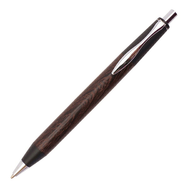 木軸ペン OMOSINPEN (MP&BP) Black/シルバー 【ウェンジ】｜文具・文房具のKDM 支店