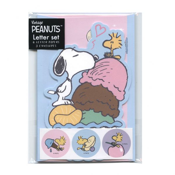 楽天市場】スヌーピー レターセット ボリュームアップレター 波に