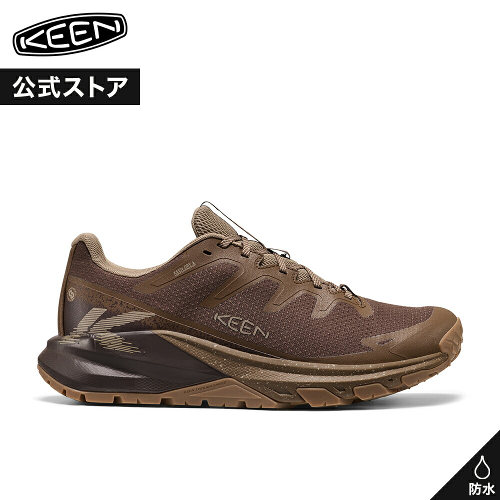 【公式】 KEEN キーン メンズ ターギー エイペックス ウォータープルーフ TARGHEE APEX WP スニーカー 靴 アウトドア キャンプ シンプル カジュアル 防水 軽量 ブラウン｜KEEN公式 店