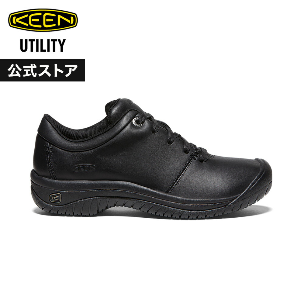 【公式】 KEEN キーン レディース ピーティーシー オックスフォード PTC OXFORD スニーカー 靴 ワークシューズ Utility ローカット アウトドア キャンプ シンプル カジュアル ブラック 黒