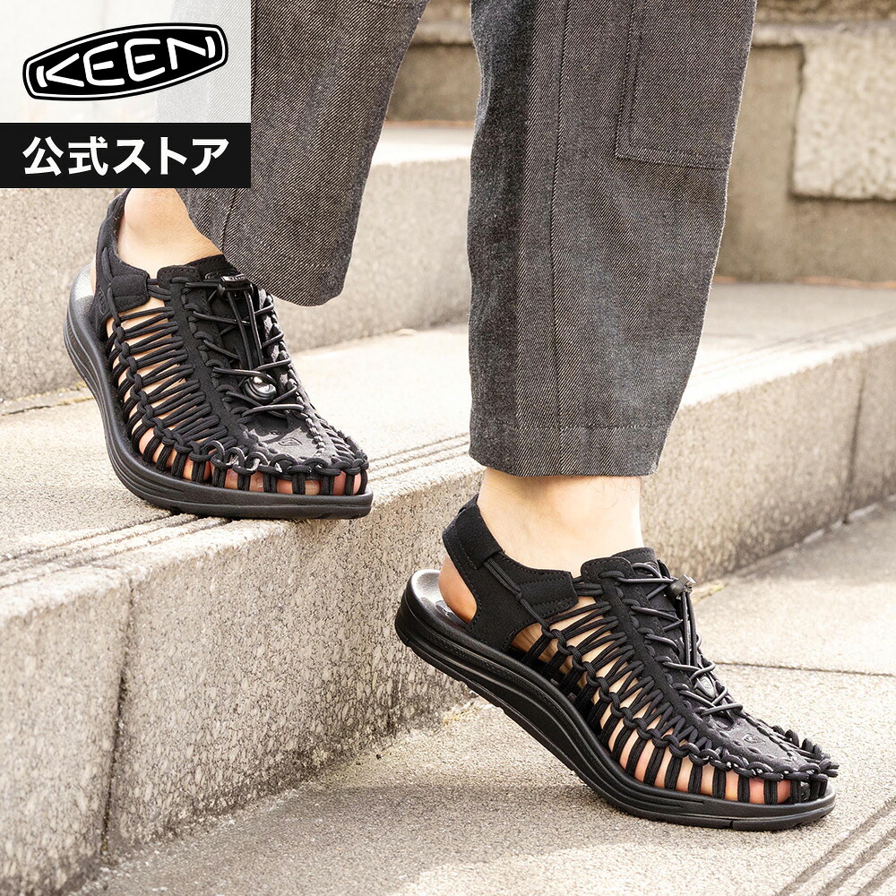 【公式】 KEEN キーン メンズ ユニーク UNEEK サンダル 定番 アウトドア キャンプ フェス シンプル カジュアル ブラック 黒