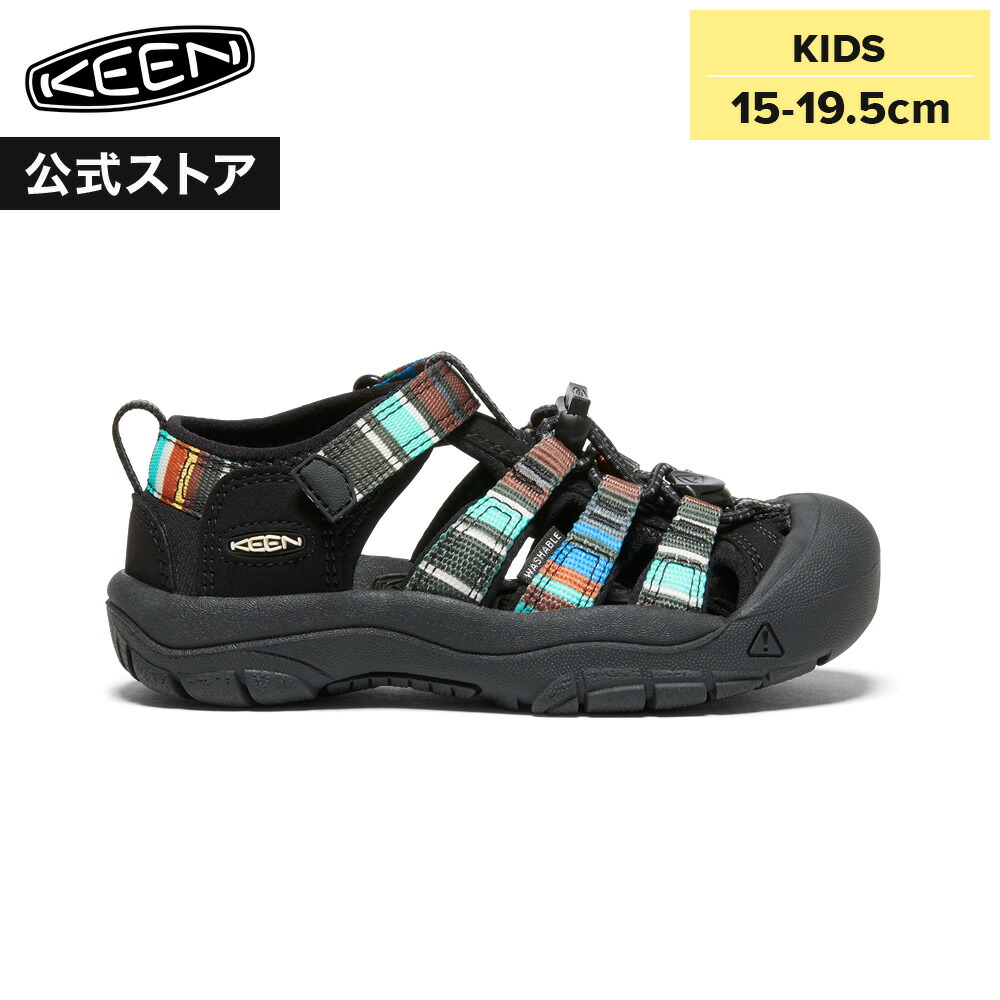 【公式】 KEEN キーン リトルキッズ 15-19.5cm ニューポート エイチツー NEWPORT H2 つま先保護 男の子 女の子 ブラック 黒