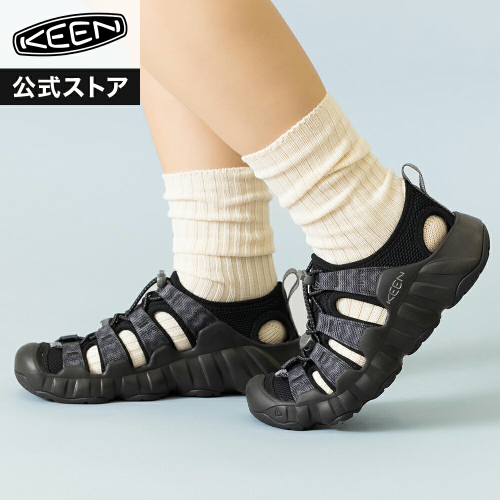 【公式】 KEEN キーン レディース ハイパーポート エイチツー HYPERPORT H2 サンダル 定番 軽量 アウトドア キャンプ フェス シンプル カジュアル ブラック 黒｜KEEN公式 店