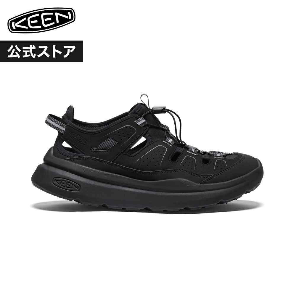 【公式】 KEEN キーン メンズ ダブルケーフォーハンドレッドフィフティー サンダル WK450 SANDAL 厚底 軽量 アウトドア キャンプ フェス シンプル カジュアル ブラック 黒
