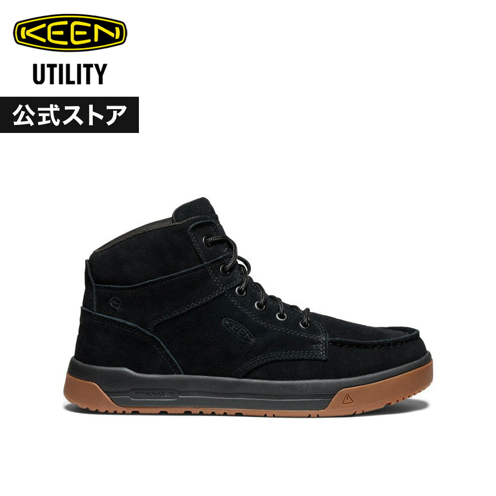 SALE 30%OFF【公式】 KEEN キーン メンズ ギブソン ミッド ソフトトウ GIBSON MID SOFT TOE ブーツ ミッドカット ミドルカット ワークシューズ Utility ブラック 黒