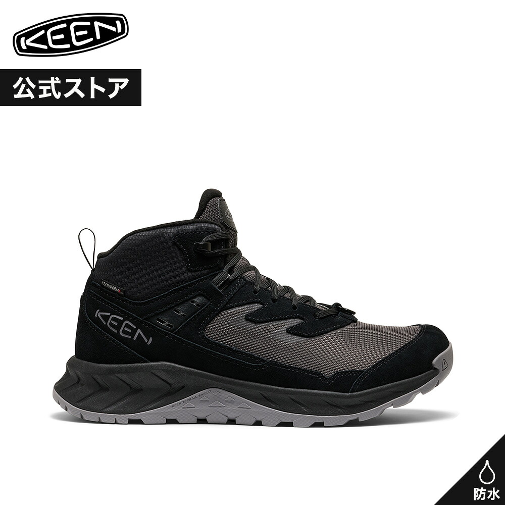 【公式】 KEEN キーン メンズ ハイトレイル ミッド ポーラー HIGHTRAIL MID POLAR スニーカー 靴 ミッドカット ミドルカット 登山靴 トレッキングシューズ ハイキング 防水 アウトドア キャンプ シンプル カジュアル 秋冬 冬 グレー ブラック 灰色 黒｜KEEN公式 店