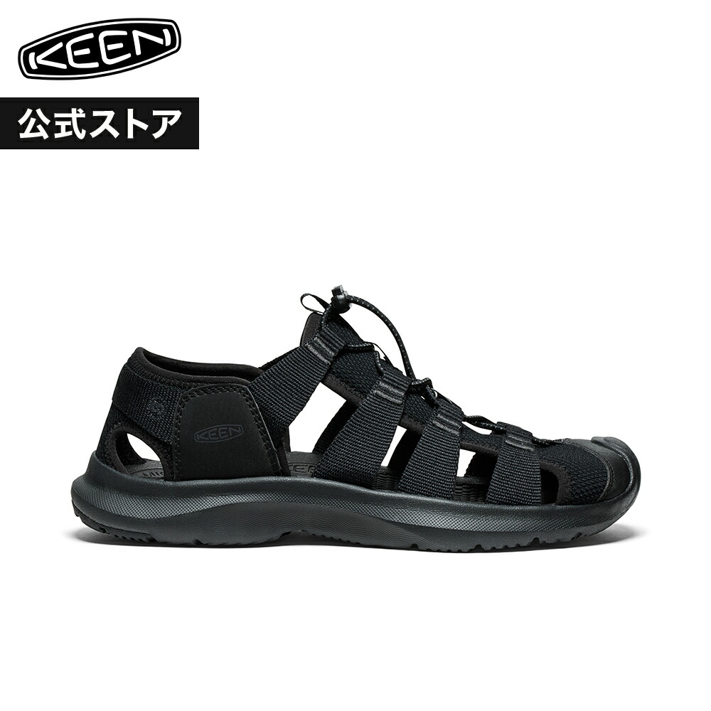 【公式】 KEEN キーン メンズ シーニック エイチツー SEANIK H2 サンダル 軽量 定番 アウトドア キャンプ フェス シンプル カジュアル ブラック 黒 スニーカーサンダル｜KEEN公式 店