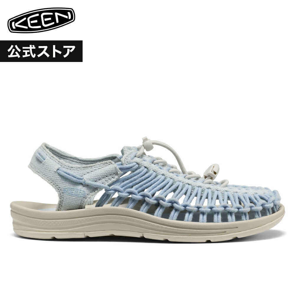 【公式】 KEEN キーン レディース ユニーク キャンバス UNEEK CANVAS サンダル 軽量 定番 アウトドア キャンプ フェス シンプル カジュアル ブルー スニーカーサンダル｜KEEN公式 店