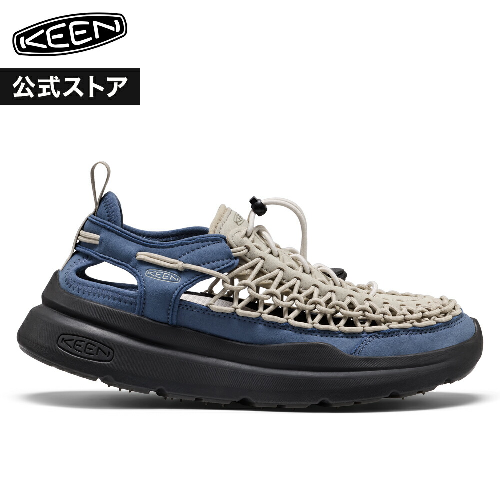 【公式】 KEEN キーン メンズ ユニーク ダブルケー UNEEK WK スニーカー 靴 ローカット 軽量 厚底 アウトドア キャンプ シンプル カジュアル ブルー グレー スニーカーサンダル｜KEEN公式 店