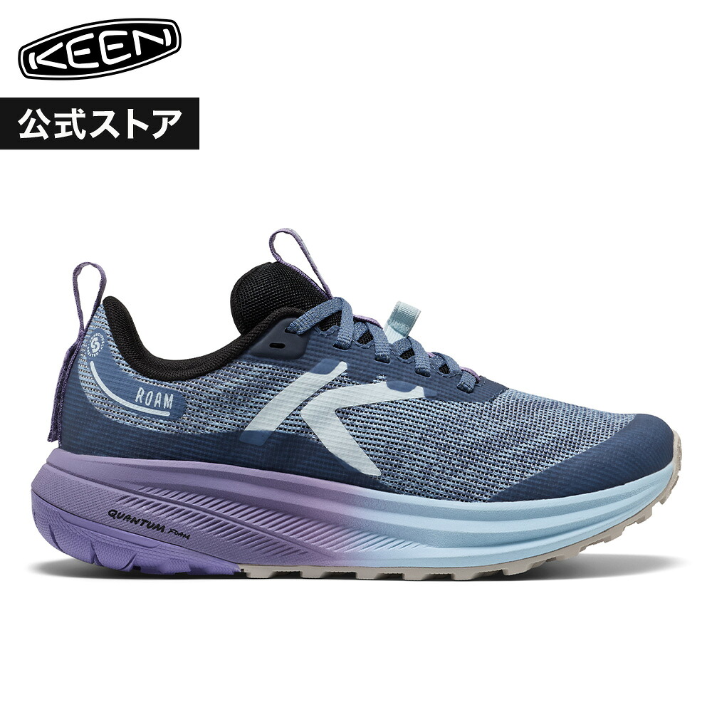 【公式】 KEEN キーン レディース ローム ROAM スニーカー 靴 ランニングシューズ トレイルランニング トレラン ファストハイク 軽量 登山靴 アウトドア キャンプ シンプル カジュアル ブルー 青｜KEEN公式 店