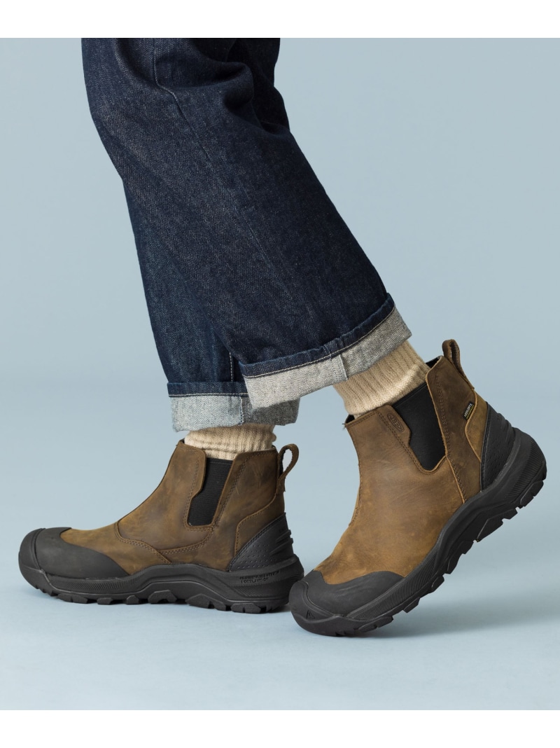 MEN REVEL IV CHELSEA メンズ 気泡管水準器 四分子 チェルシー KEEN キーン シューズ・靴 ブーツ 黒いこと【貨物輸送無料】[ Fashion]