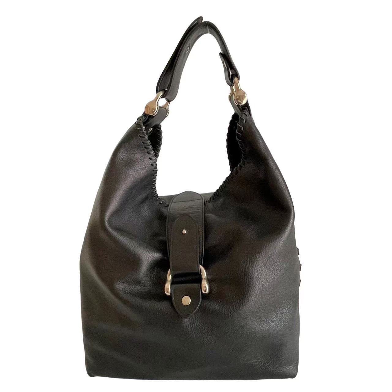 「中古」J&M DAVIDSON ジェイアンドエムデヴィッドソン トートバッグ ワンショルダーバッグ ベルト レザー ブラック レディース｜総合ブランドリユースClimb