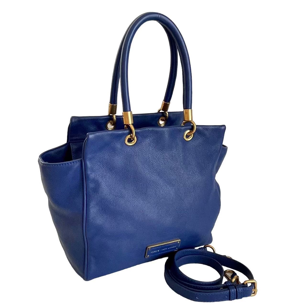 「中古」MARC BY MARC JACOBS マークジェイコブス トートバッグ ハンドバッグ ショルダーバッグ ブルー レザー かばん 2WAY レディース