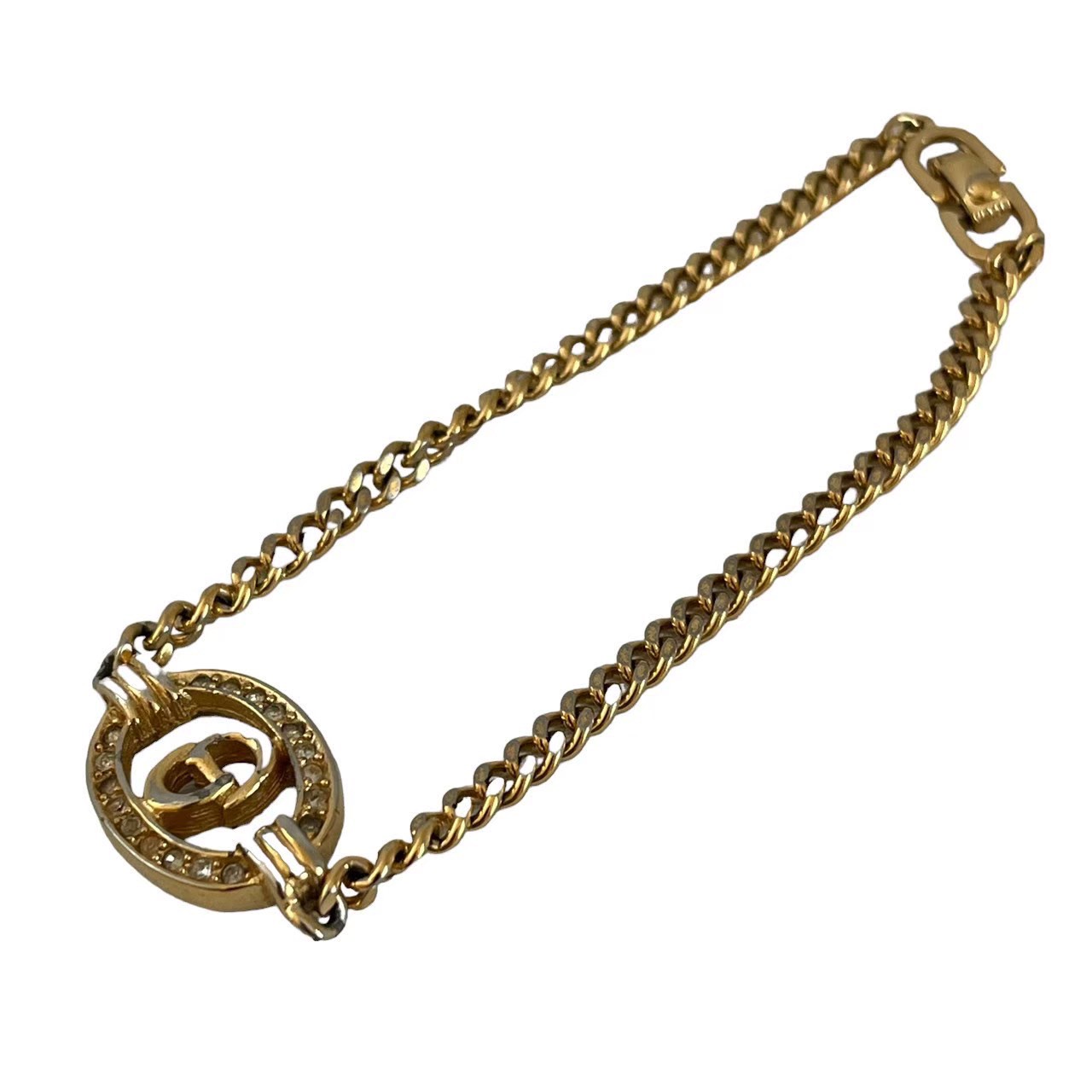 【美品】Christian Dior ディオール　リボンデザイン アンクレット 美品】Christian Dior ディオール リボンデザイン アンクレット