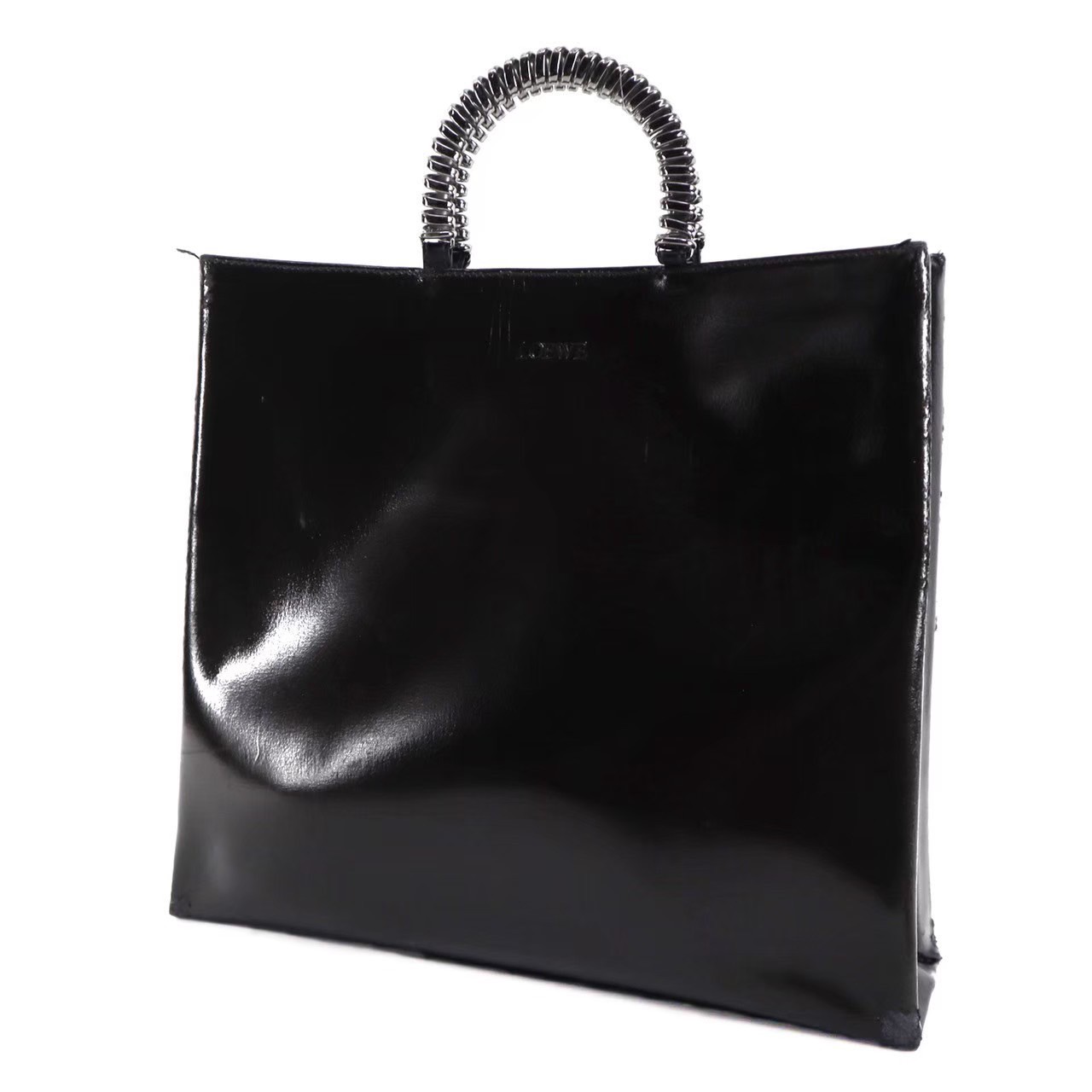 専用●ロエベ　ハンドバッグ　ロゴ型押し　シルバー金具　シボ革　レザー　ブラック 楽天市場】【バッグ】LOEWE ロエベ センダ ハンドバッグ ミニ