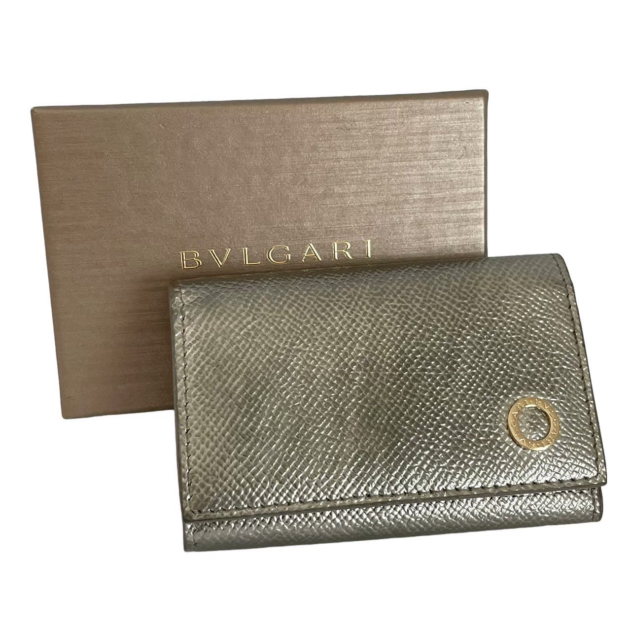 「中古」BVLGARI ブルガリ ブルガリブルガリ 287084 6連 キーケース レザー ロゴ シルバー ブランド 小物 無地 シンプル メンズ 紳士
