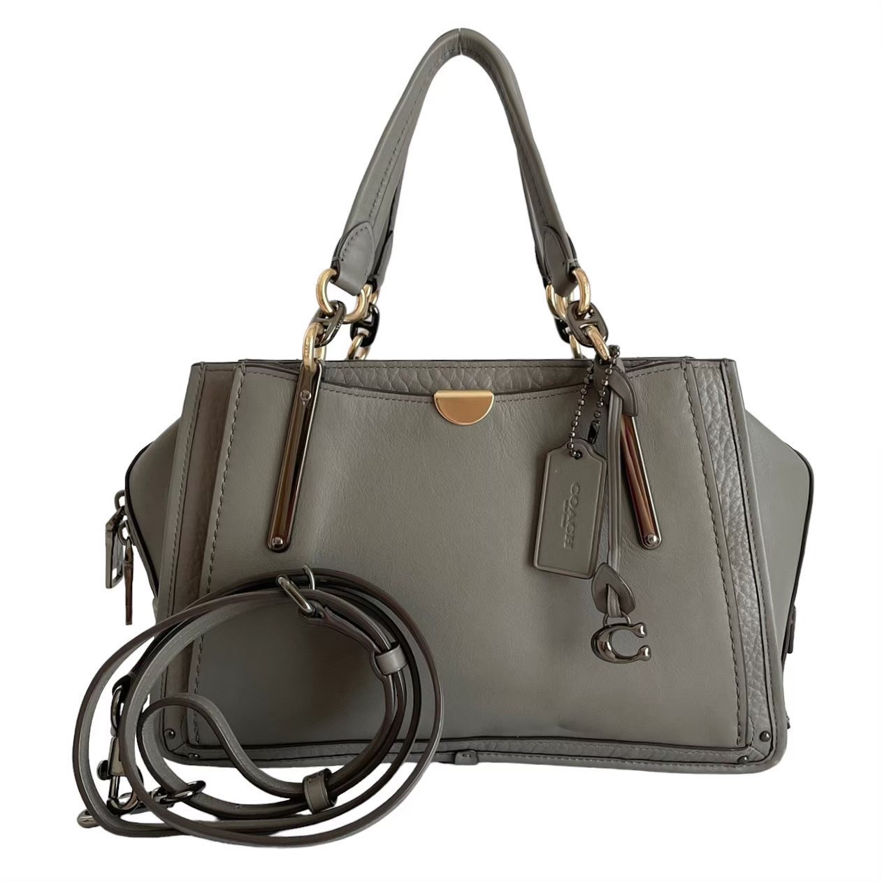 COACHコーチ　ミックスド レザー ドリーマー 36 ハンドバッグ／保存袋付き COACHコーチ ミックスド レザー ドリーマー 36 ハンドバッグ