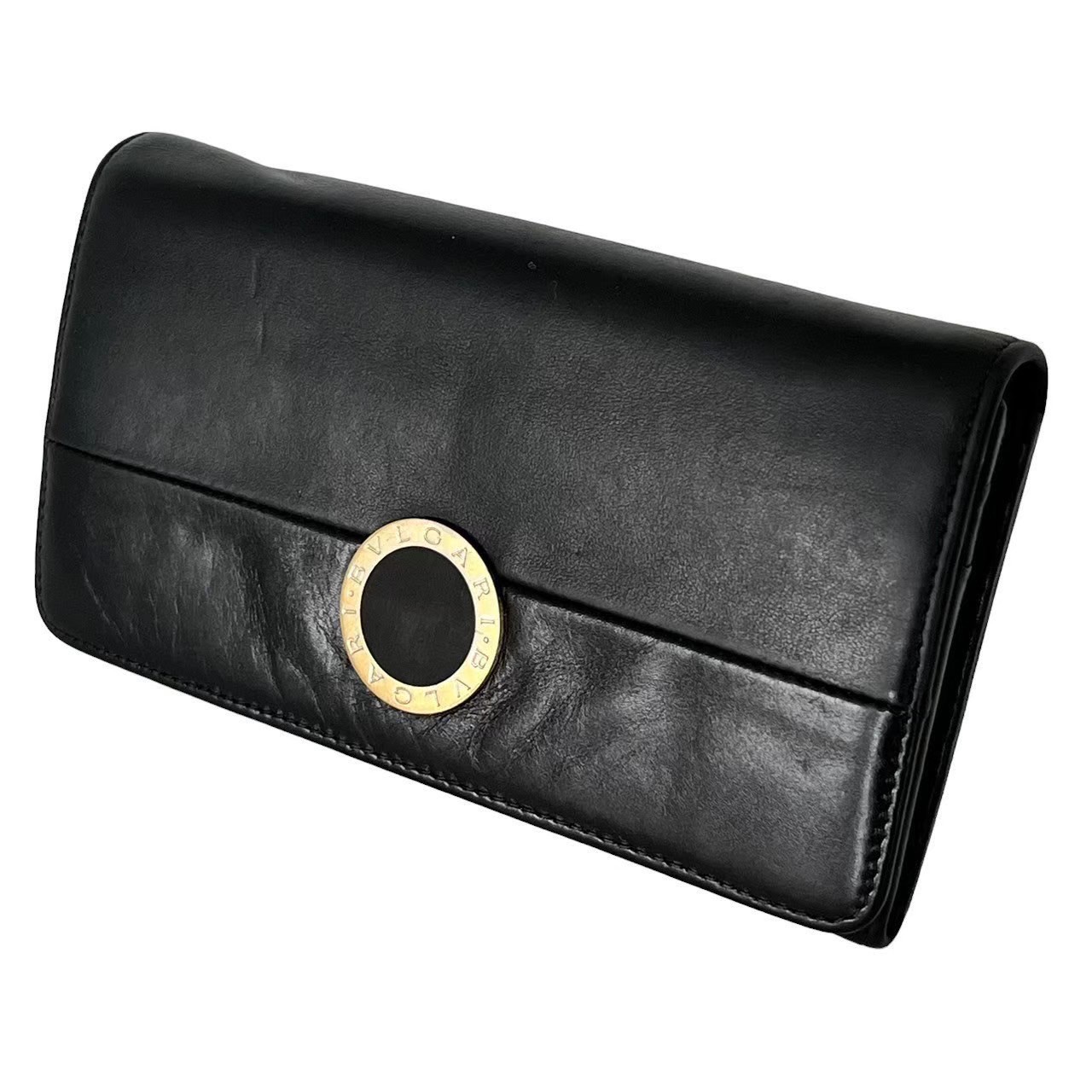 「中古」BVLGARI ブルガリ BBTONDO 長財布 二つ折り ブラック レザー ロゴ ブルガリブルガリ 無地 シンプル メンズ|総合ブランドリユースClimb