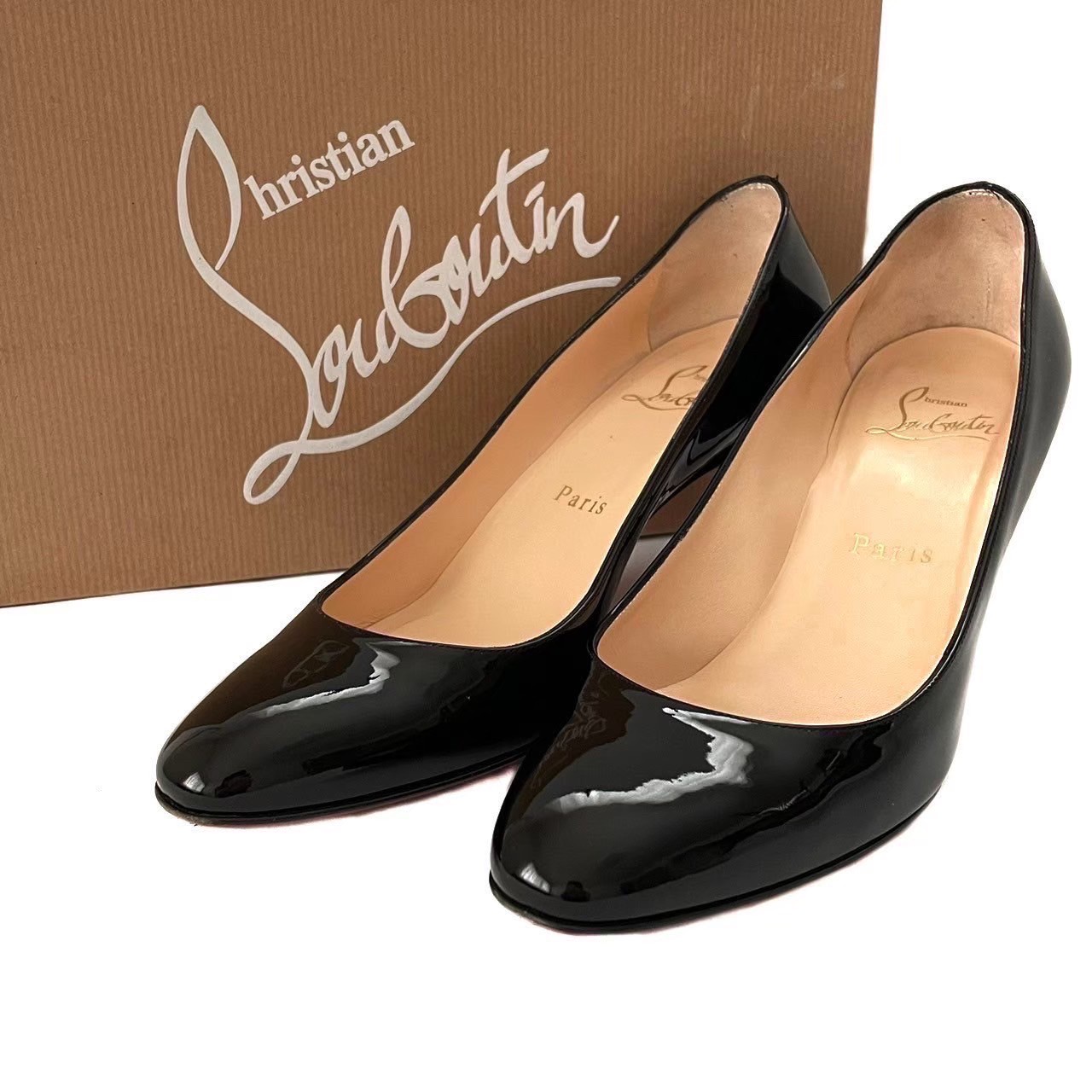 【美品】ChristianLouboutin☆エナメルパンプス☆36(23cm) Christian Louboutin クリスチャンルブタン パンプス レザー