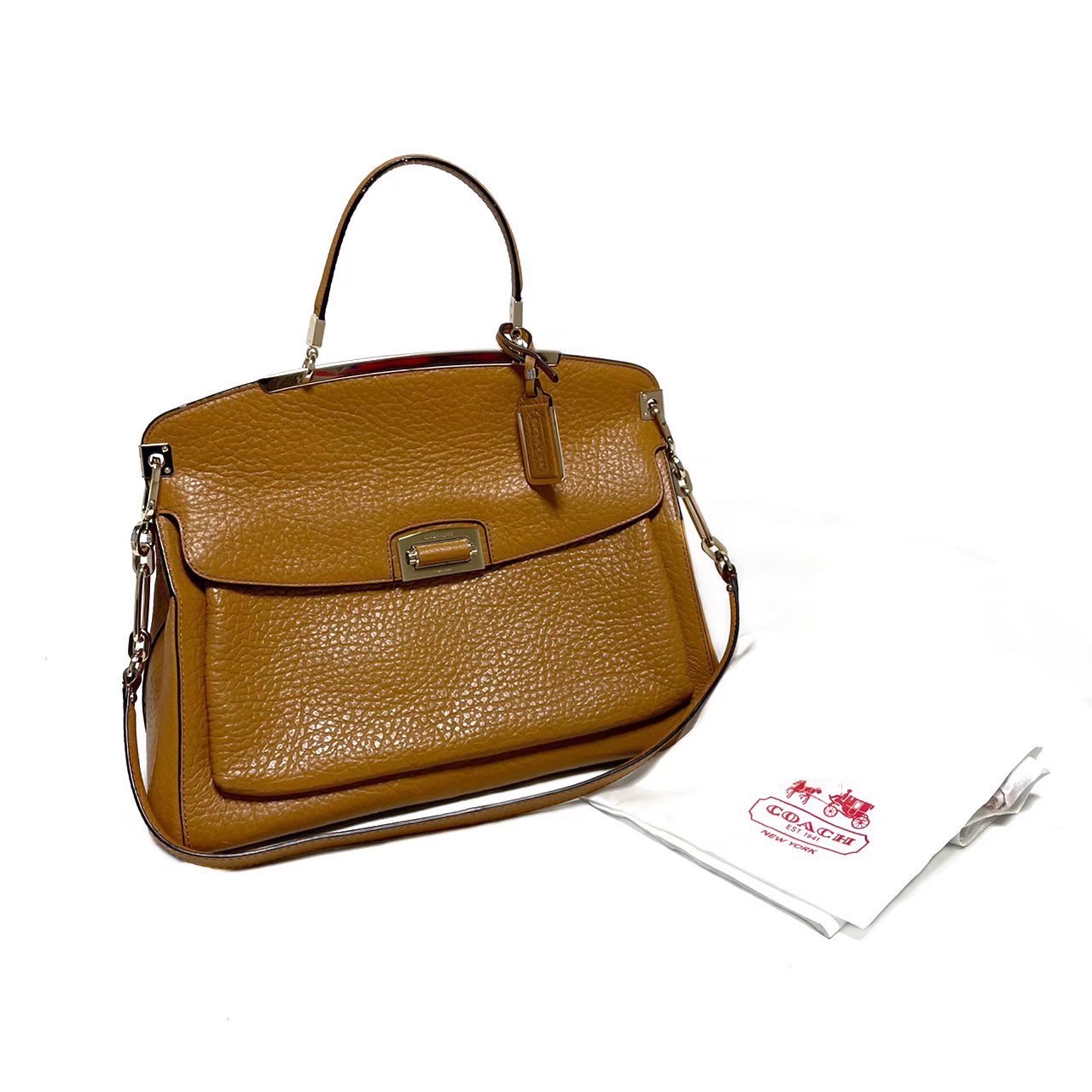［中古］COACH コーチ A1469-30228 ショルダーバッグ ハンドバッグ レザー キャメル ゴールド金具 レディース