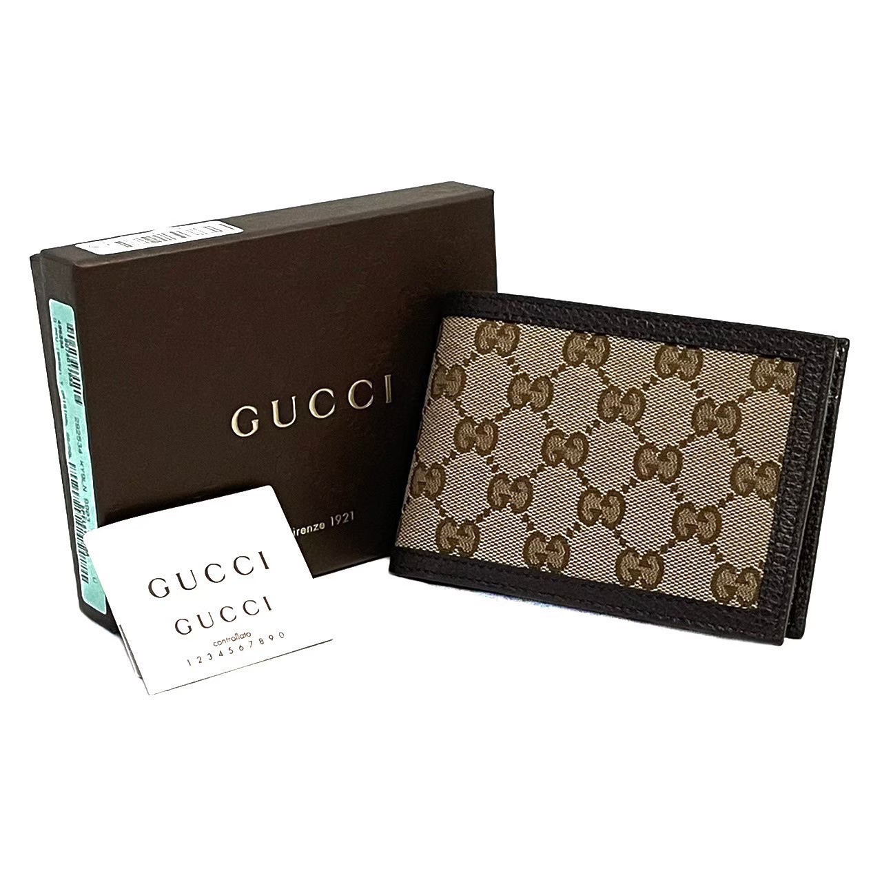 ［未当てはめる］ GUCCI グッチ 二つ折り紙入れ GG帆布 292534 KY9LN 9903 メンズ レディース 差し上げ物