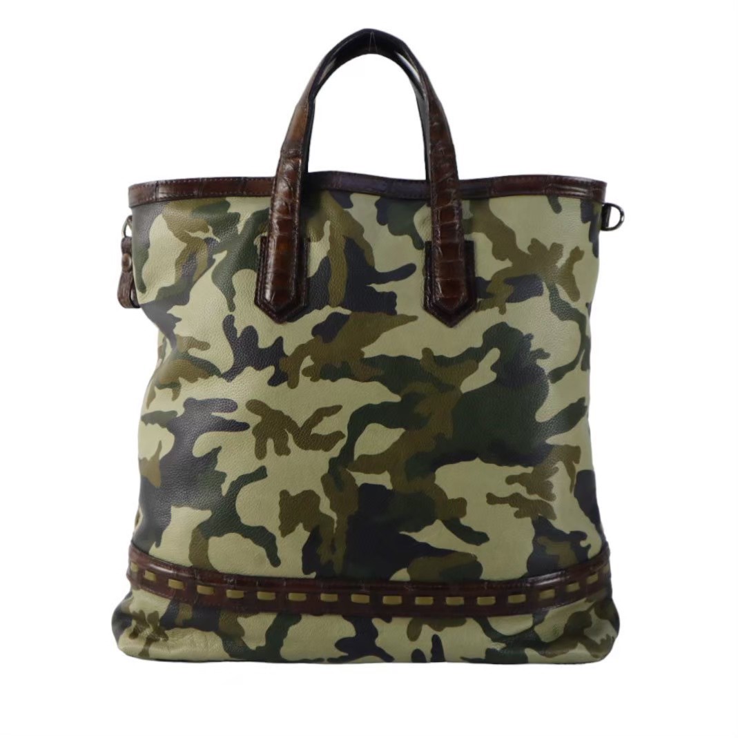 「中古」LETHER JEWELS レザージュエルズ 3way トートバッグ ショルダーバッグ リュック バッグパック 迷彩 カモフラ メンズ