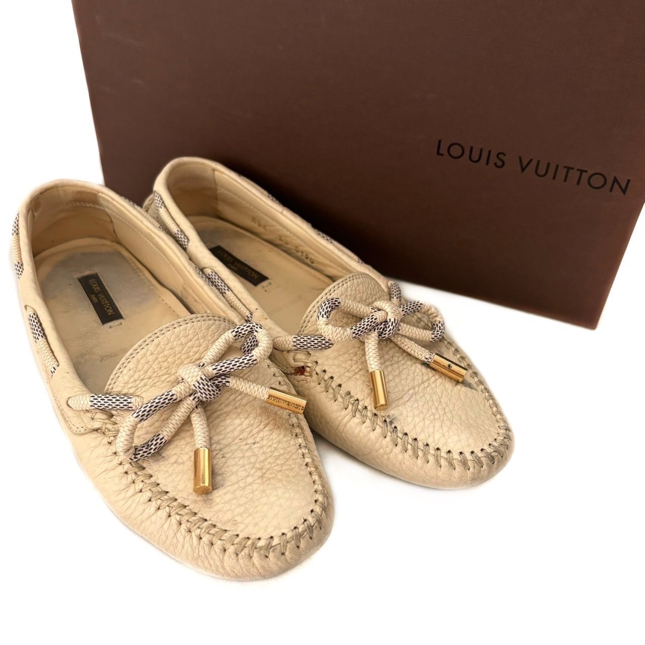 03079LOUISVUITTONルイヴィトンダミエスエードドライビングシューズ 楽天市場】LOUIS VUITTON ルイ ヴィトン ダミエ シェイドライン