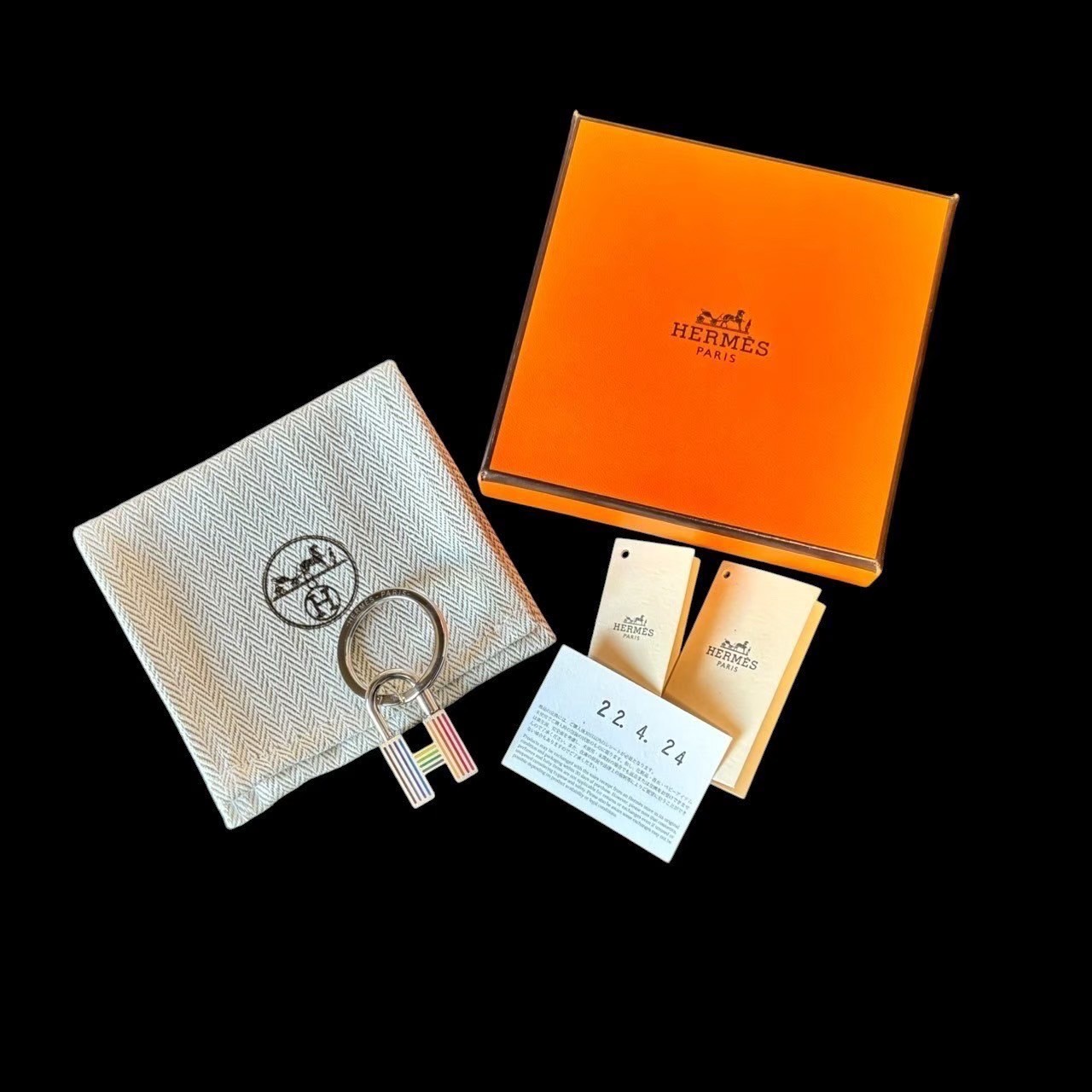 美品 エルメス チャーム 1996年限定カデナ ハープ HERMES(エルメス) 1996年限定 La Musique Harp Cadena Charm