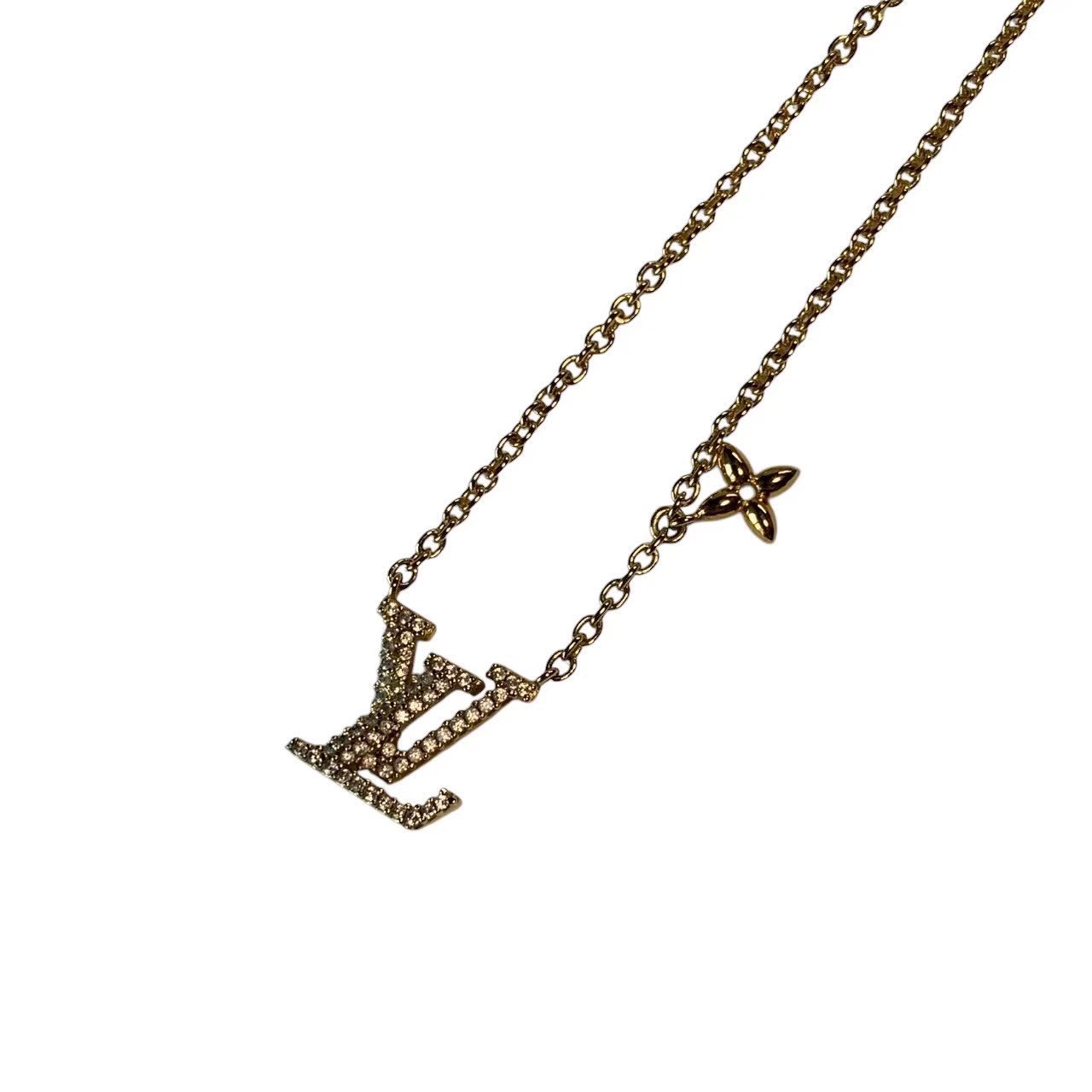 ［中古］Louis Vuitton ルイヴィトン ネックレス アクセサリー ゴールド ストラス アイコニック M00596 レディース コリエ・LVアイコニック　セレブ　オシャレ　ユニセックス｜総合ブランドリユースClimb 43,494円
