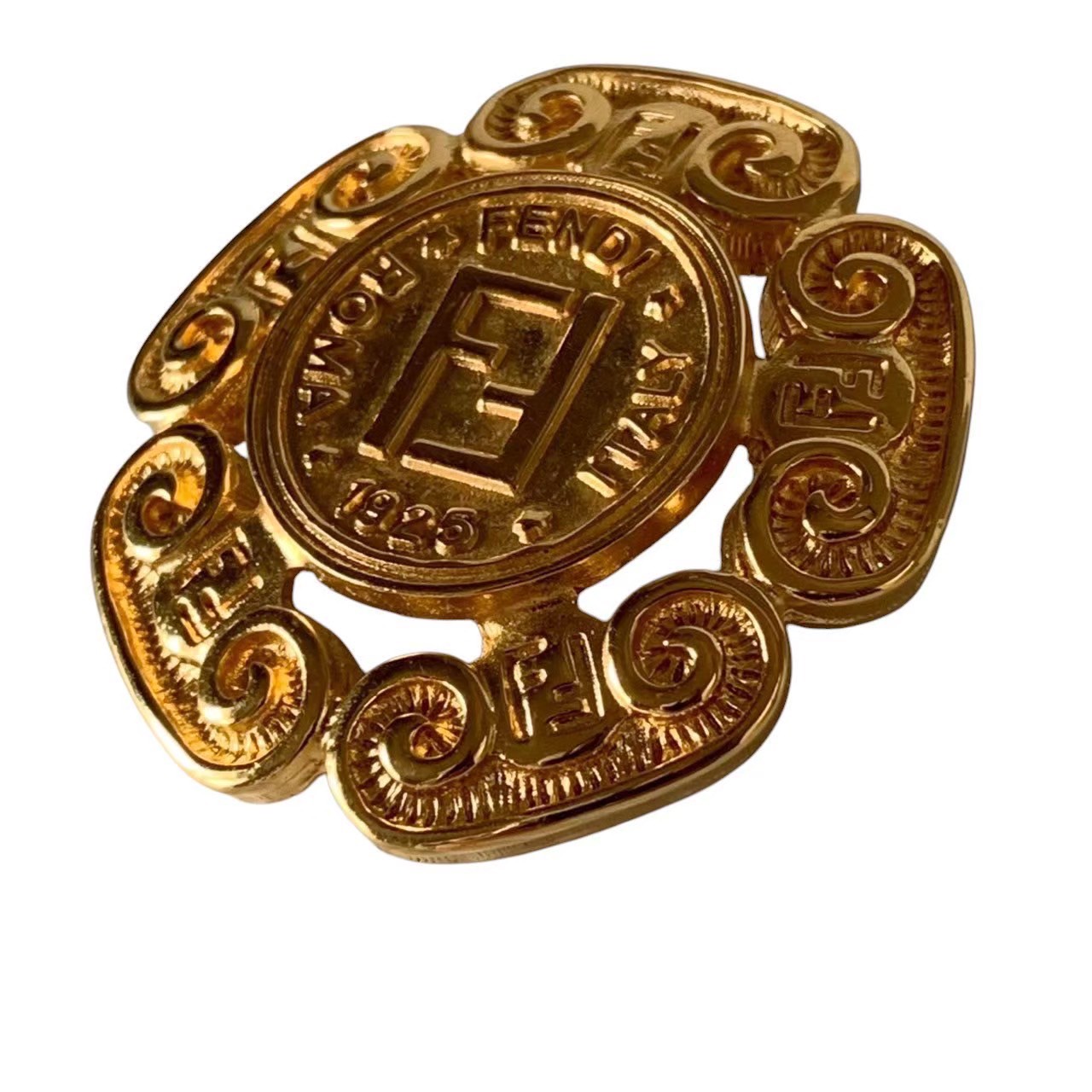 楽天市場】【中古】FENDI フェンディ フォーエバー FFロゴ ブローチ 2