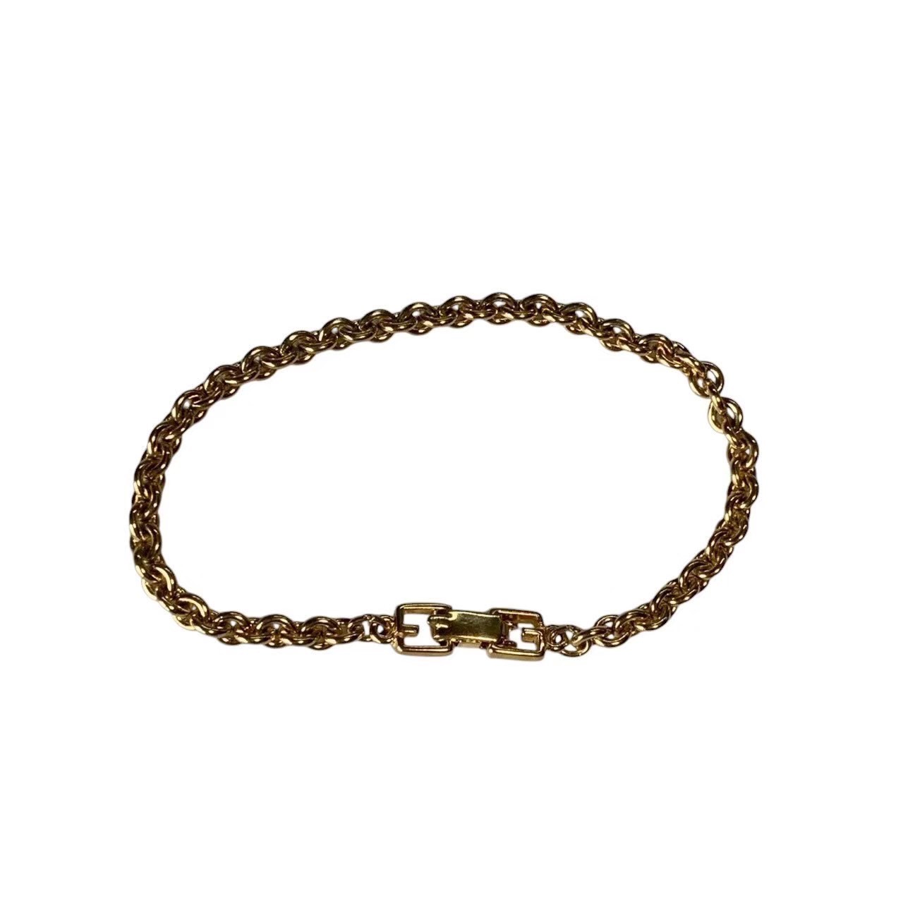 「中古」GIVENCHY ジバンシー ブレスレット アクセサリー ジュエリー チェーン ゴールド メッキ ビンテージ ブランド シンプル レディース