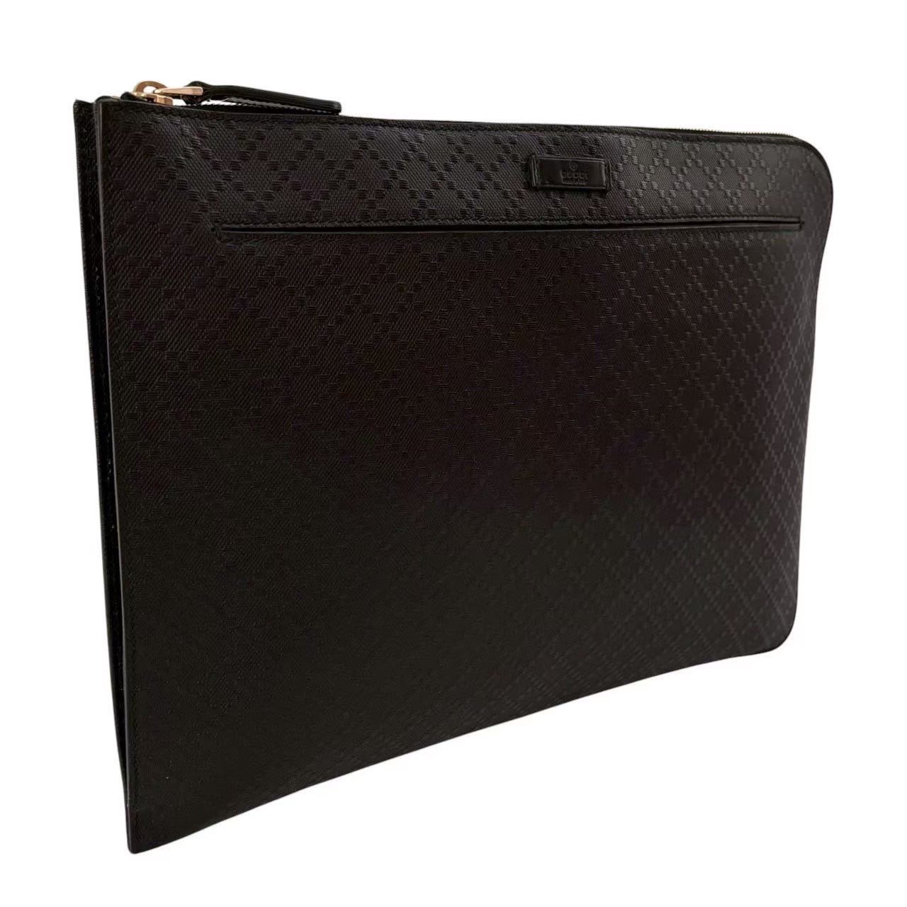 「中古」GUCCI グッチ 鞄 御徒面子 クラッチペダルうしろ側 黒 黒いこと ディアマンテ 二つ目御徒面子 なめし革 ジッパー メンズ レディース ユニ一発やる