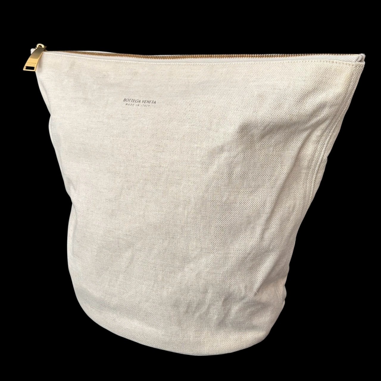 ［中古］BOTTEGAVENETA ボッテガヴェネタ バッグ ポーチ ユニセックス ベージュ キャンバス　人気　オシャレ　ハイブランド　セレブ　高級ブランド