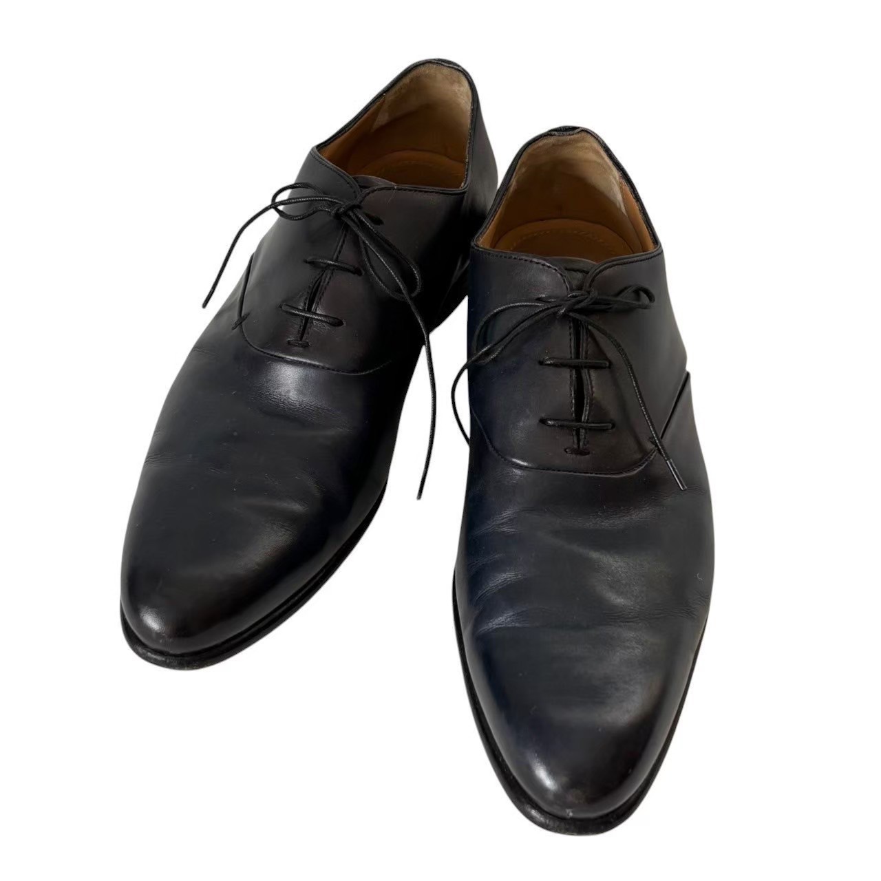 「中古」Berluti ベルルッティ 革靴 黒 レザー スーツ ビジネス シューズ 靴 シンプル プレーントゥ パティーヌ メンズ サイズ8 26.5cm 紳士 メンズ