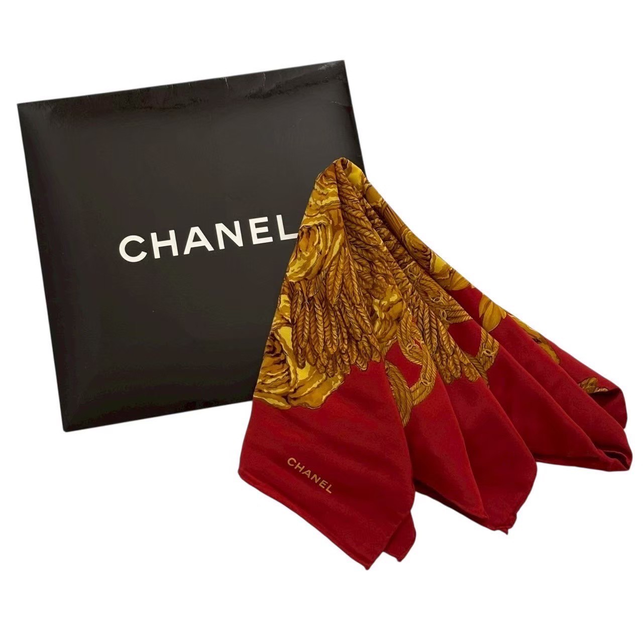 楽天市場】シャネル CHANEL スカーフ ピンク 系 マルチカラー