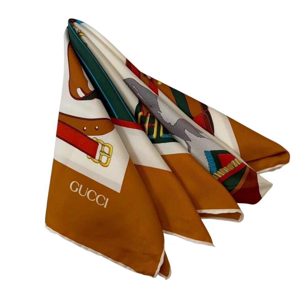 楽天市場】【美品】GUCCI グッチ スカーフ 大判 ネイビー/ホワイト