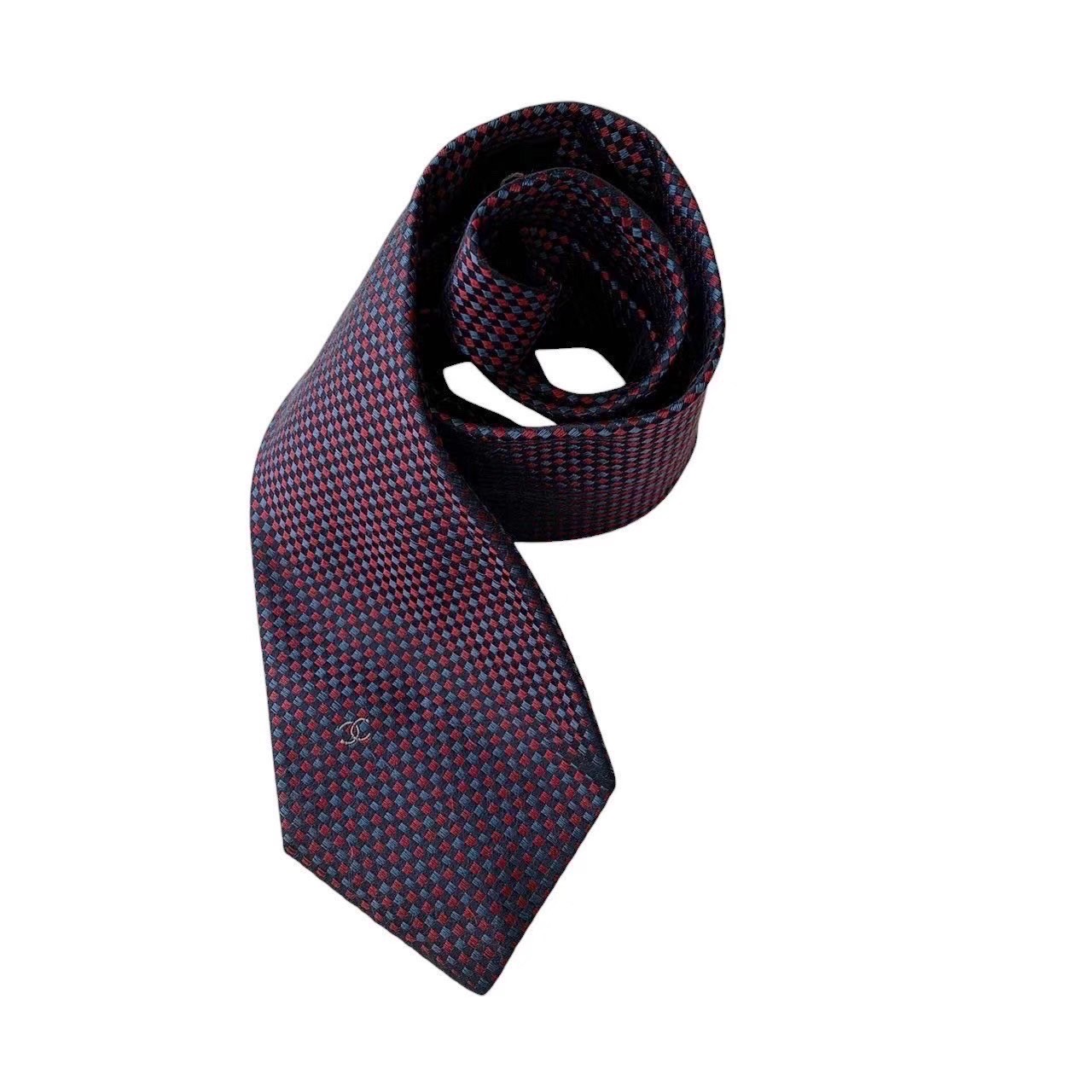 楽天市場】シャネル ネクタイ ネイビー シルク100％ 中古 メンズ 男性