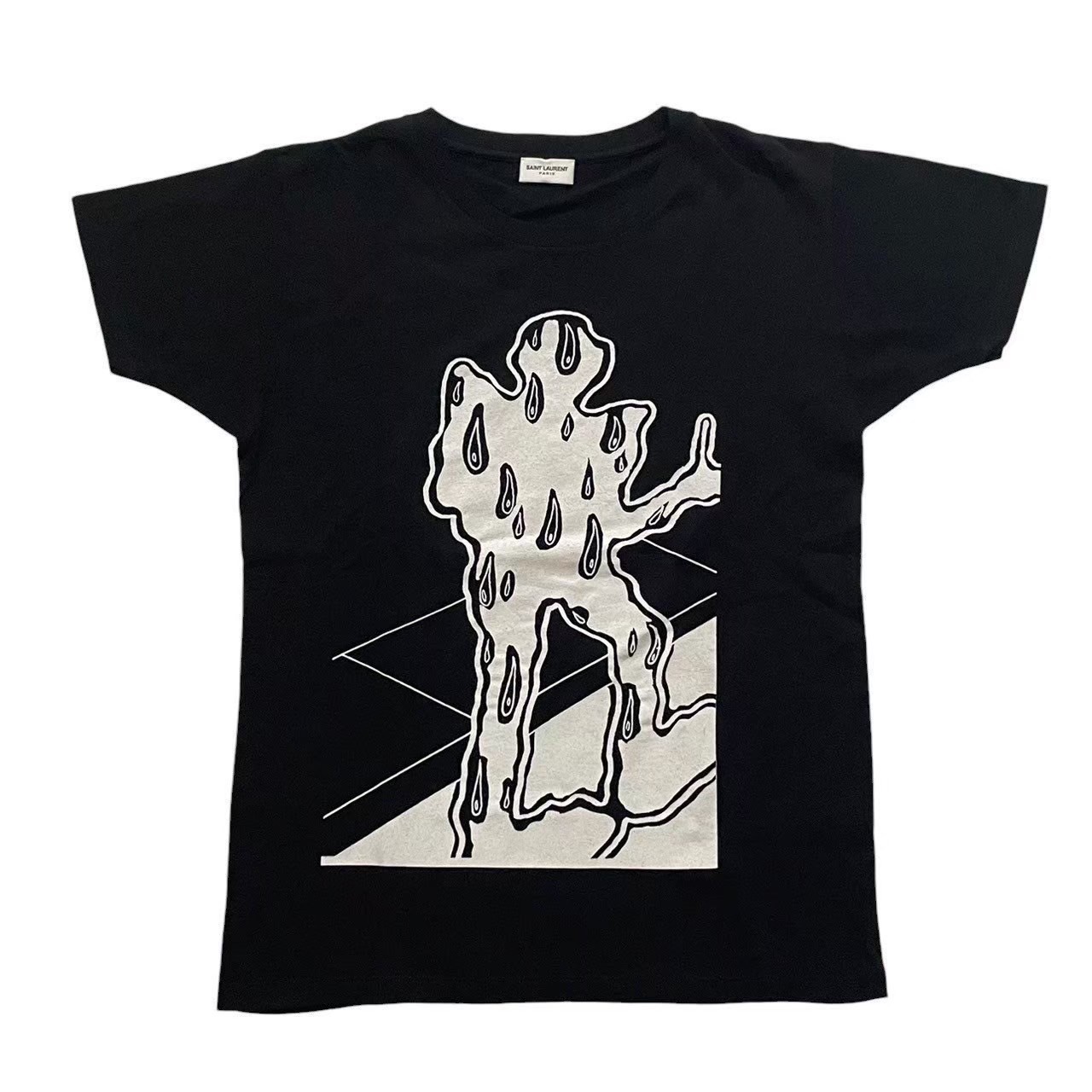 楽天市場】［中古］SAINT LAURENT サンローラン プリントTシャツ 白 黒 