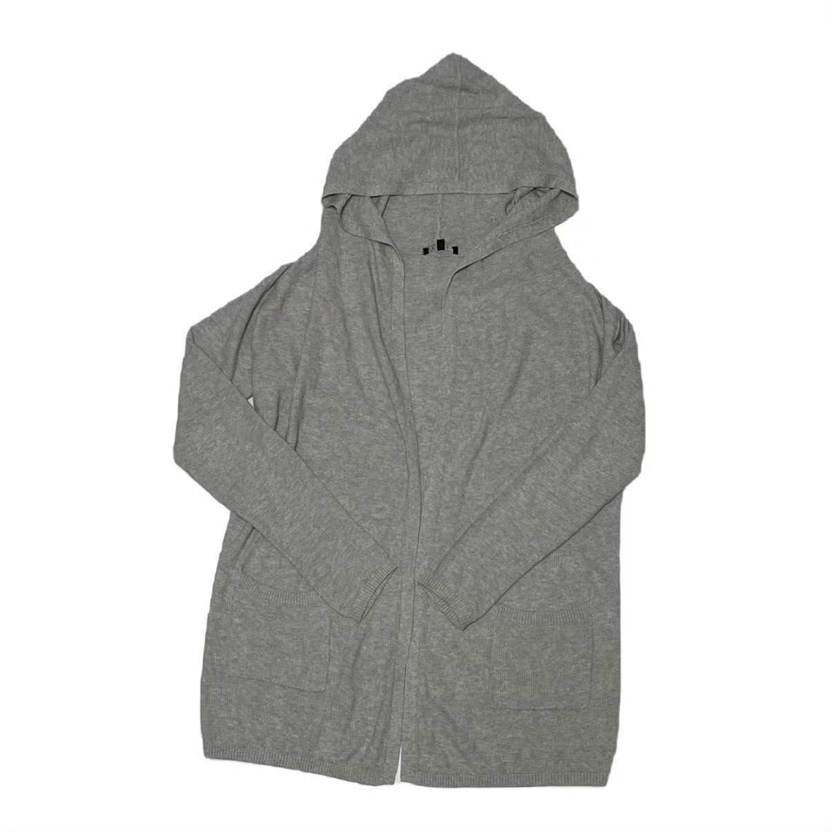「中古」theory セオリー アウター ブランド 服 アパレル ファッション ロングカーディガン カーディガン フード サイズS 01-2303710 カラー030 グレー コットン レディース｜総合ブランドリユースClimb