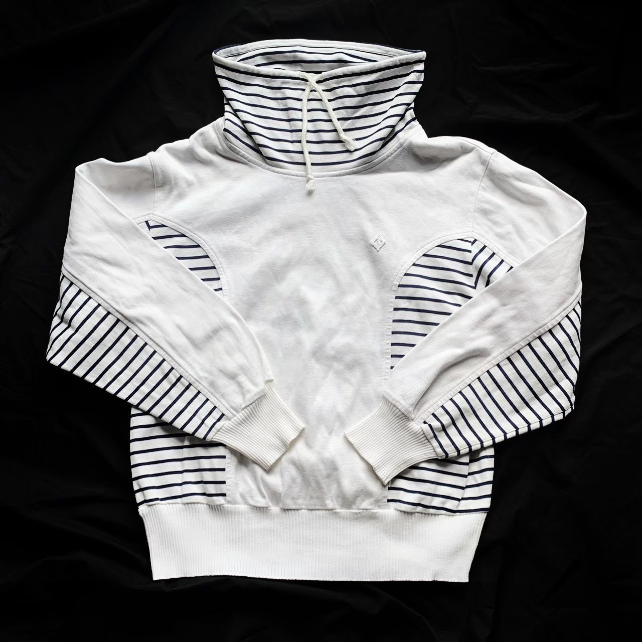 ［中古］Christian Dior クリスチャンディオール ディオール スポーツ トップス ブランド 服 アパレル ファッション トレーナー 長袖 ハイネック ホワイト 綿 ボーダー Mサイズ｜総合ブランドリユースClimb