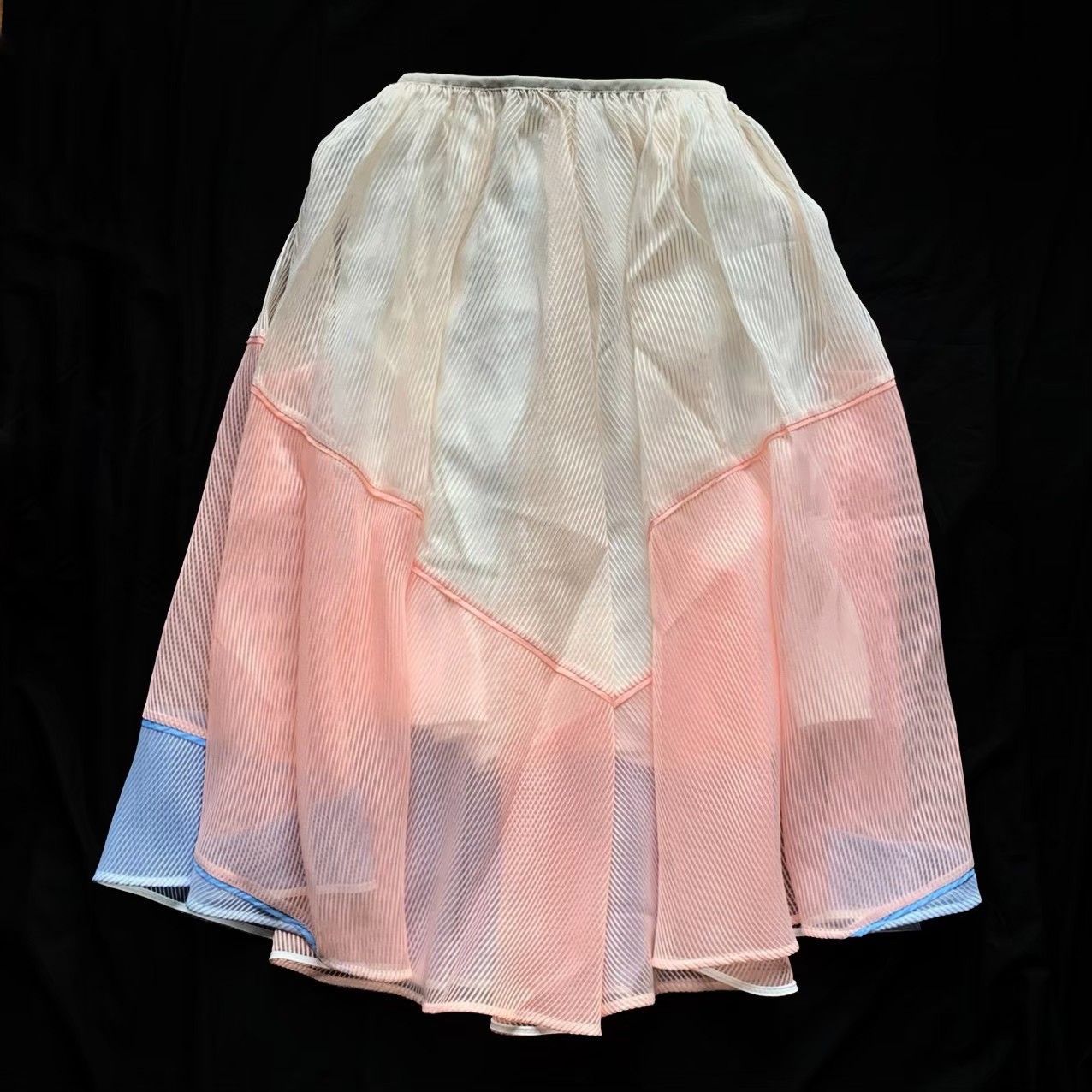 ［中古］Chesty チェスティ スカート ブランド ボトムス フレアスカート ロングスカート シースルー スケルトン ホワイト ピンク パープル ポリエステル レディースXS