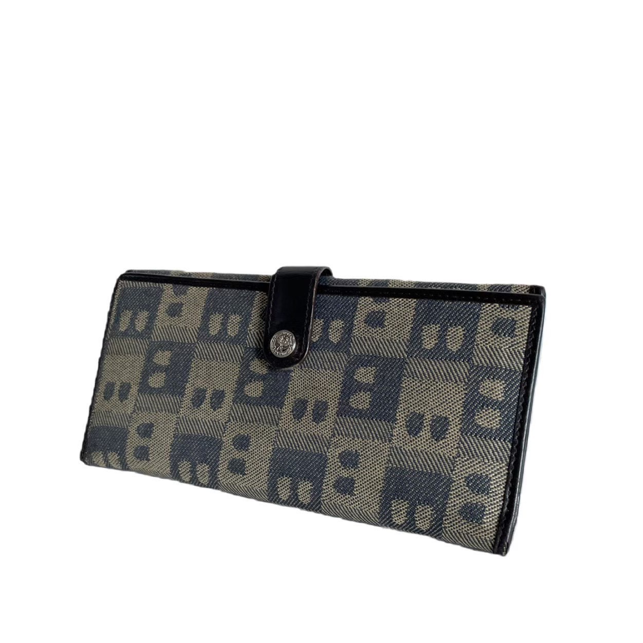 ［中古］BALLY バリー 長財布 財布 ロングウォレット ウォレット DAMATA GCEC ホック Bモチーフ柄 ブラウン 茶 ブランド 小物 保存箱付き レディース 9,009円