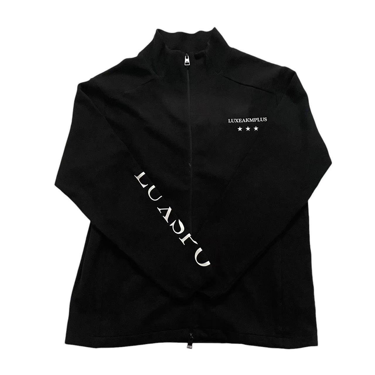 「中古」LUXEAKMPLUS リュクスエイケイエムプラス ジャケット ブランド ファッション スムースロゴトラック 黒 長袖 ゴルフ スポーツ 趣味 XXLサイズ メンズ｜総合ブランドリユースClimb
